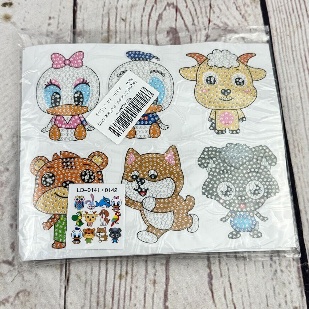 12 Pack 5D Animal Diamond Painting Kits for Kids & Adults Crystal Art DIY Craft